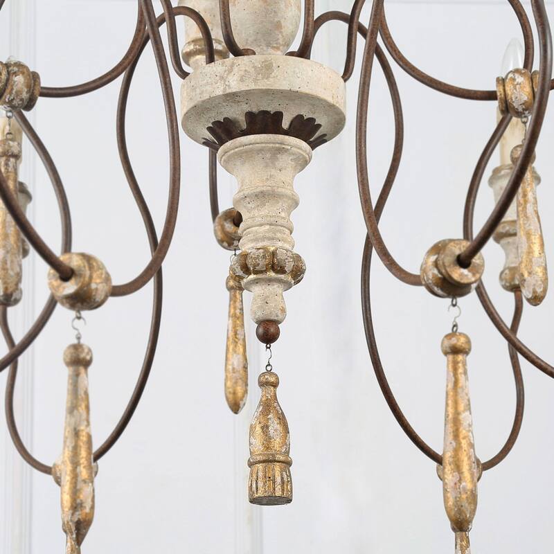 The Gray Barn Farmhouse Wood Chandelier French Country Classic Lights