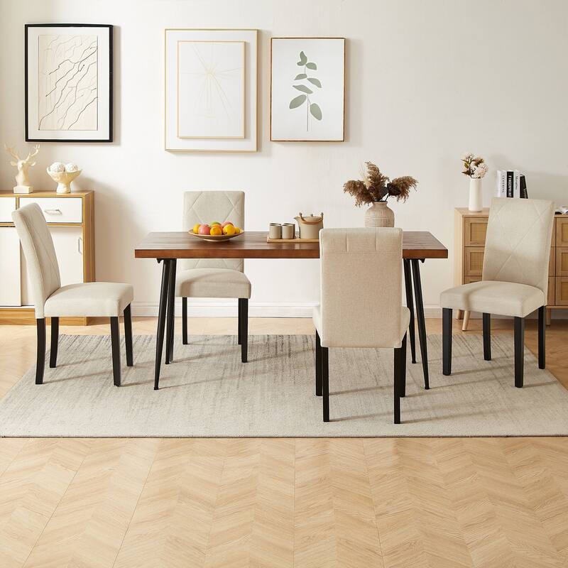 Javlergo Dining Chairs Set of 2/4/6, Upholstered Kitchen Chairs Dining Room Side Chair with Padded Seat Back