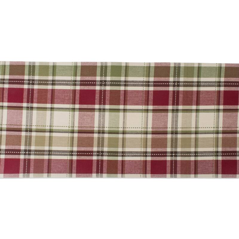 DII Homespun Plaid Table Runner