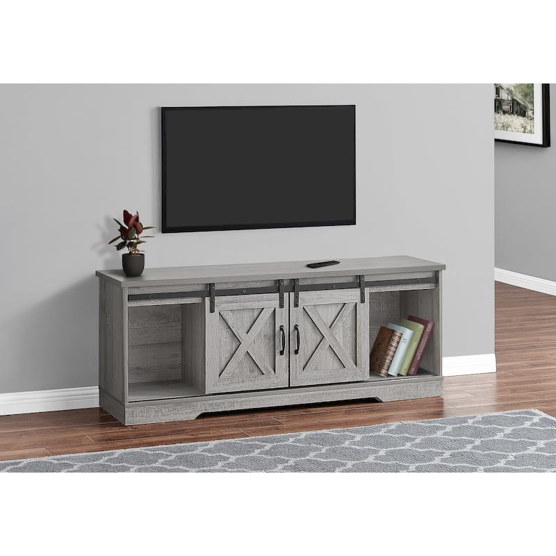Tv Stand, 60 Inch, Console, Media Entertainment Center, Storage Cabinet - Grey