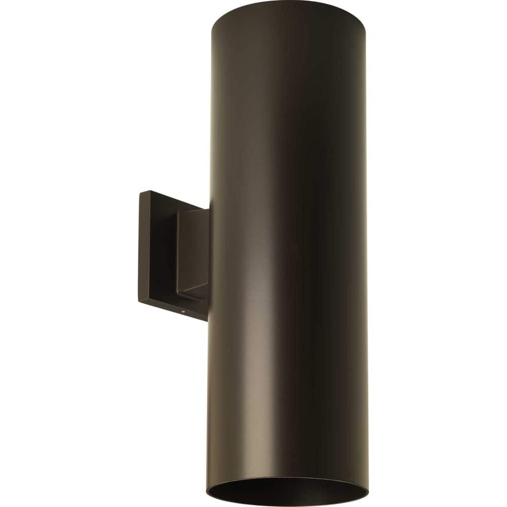 Progress Lighting Cylinder 2 Light Outdoor Wall Sconce with Metal