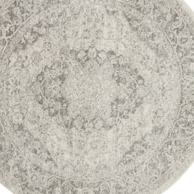 HomeRootsFloral Medallion Transitional Round Area Rug - 94' X '94' X '0.5