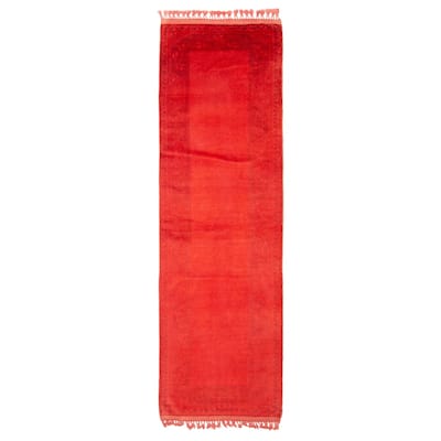 ECARPETGALLERY Hand-knotted Color Transition Red Wool Rug - 2'10 x 9'1