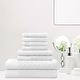 preview thumbnail 2 of 49, Turkish Cotton 8 Piece Herringbone and Solid Towel Set by Superior White
