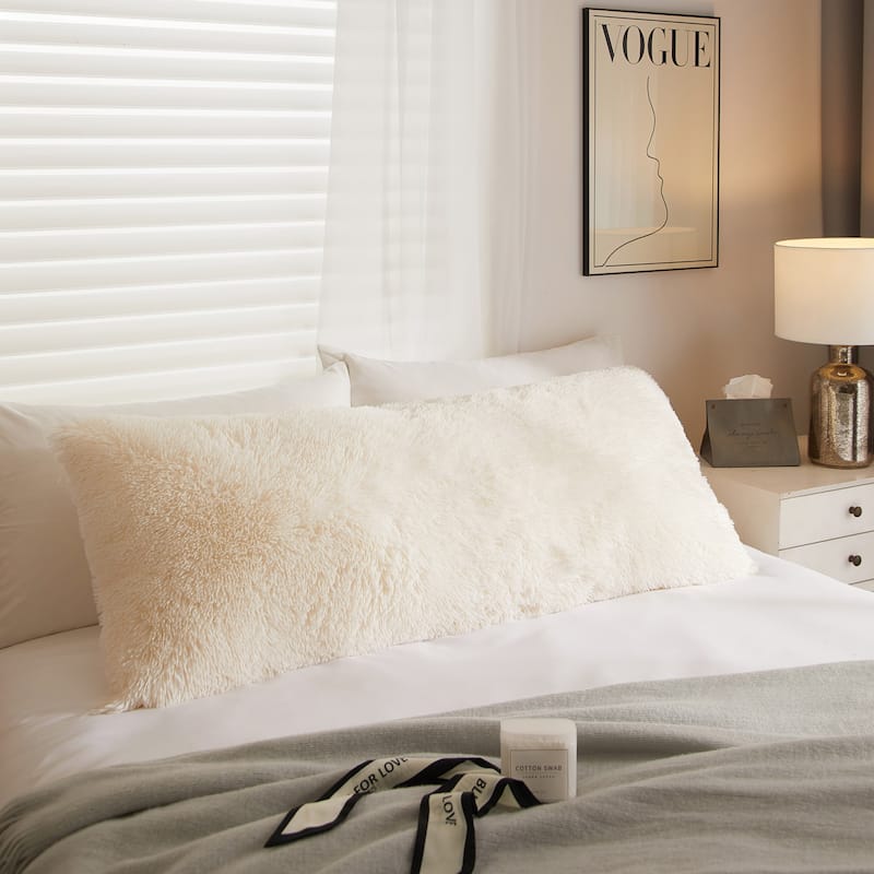 Urban Shop Supportive Long Full Body Pillow,Ivory - On Sale - Bed Bath