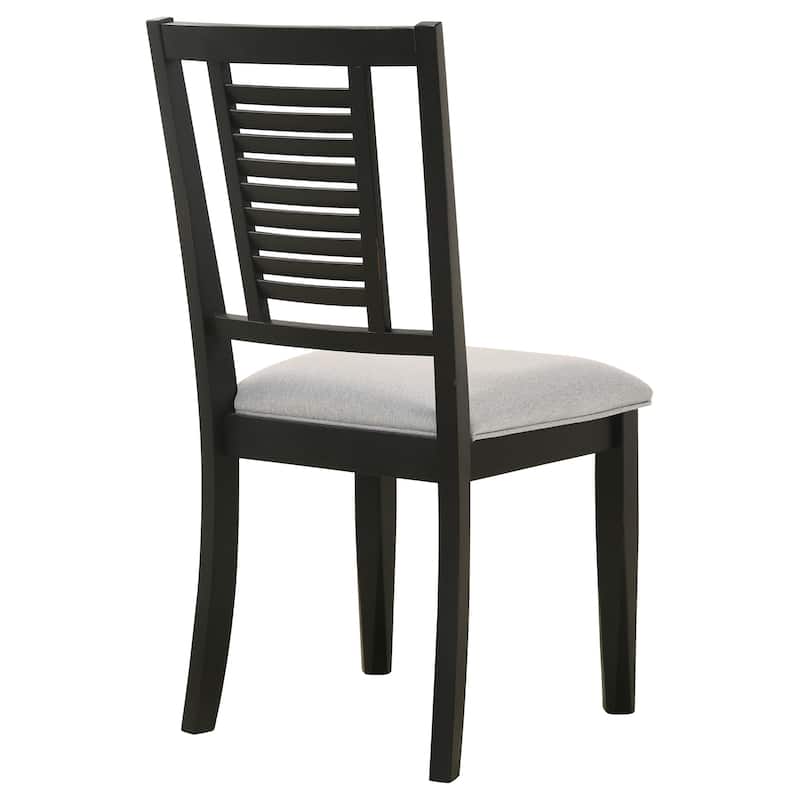 Appleton Washed Black Wood Dining Side Chair (Set of 2)
