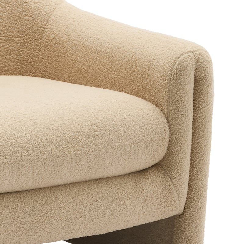 2 Set Modern Upholstered Barrel Accent Chair