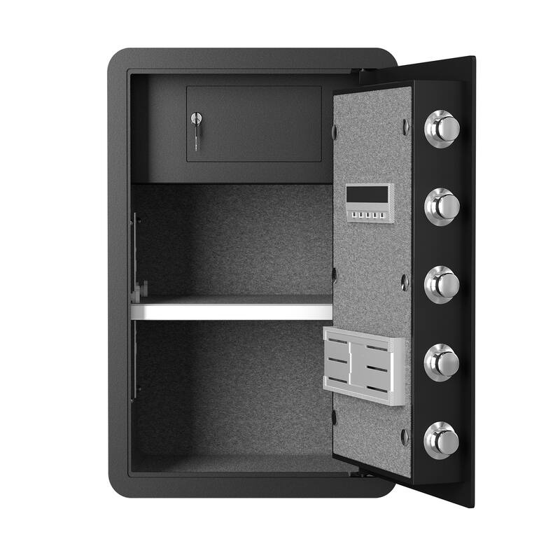 Fireproof and Waterproof Bag,with Electronic Password Lock,Safe with Private Inner Cabinet for Home,Office and Hotel