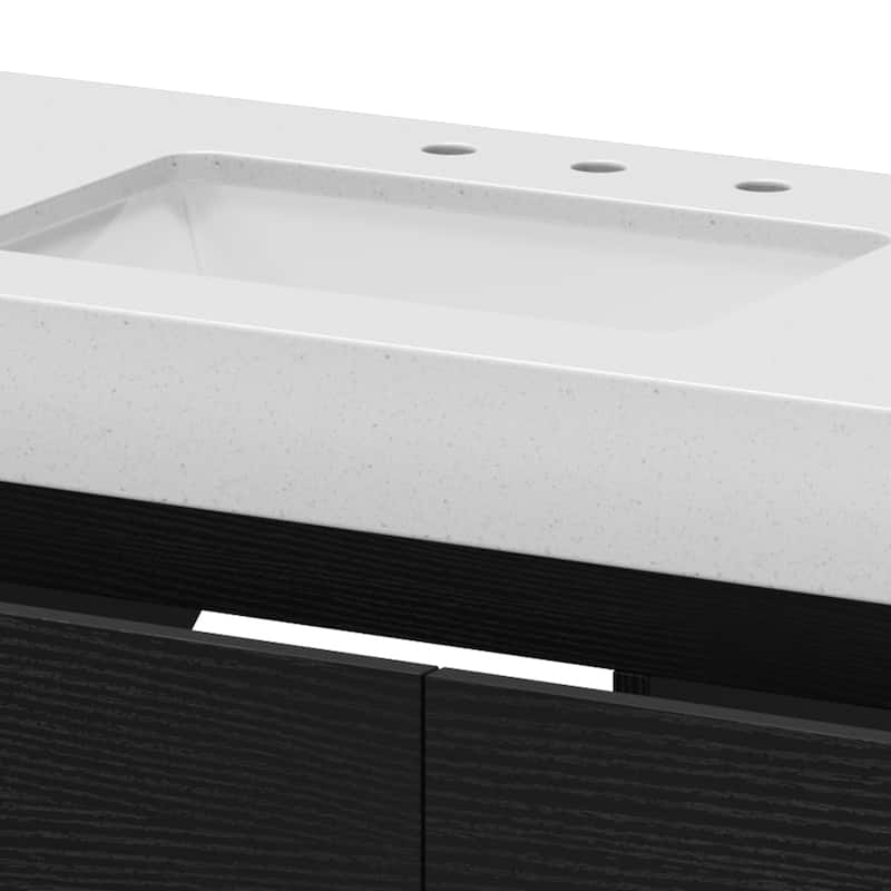 Moasis 48 Inch Floating Wall Mounted Bathroom Vanity with 3 Drawers