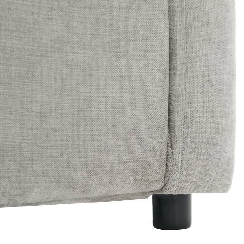 3-Pieces Chenille 6-Seat Sectional Sofa Set with Oversized Cloud Couch and Double Cushions
