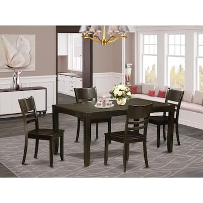Art Deco Dining Set - Table & Chairs - Modern Rectangle Table with Leaf
