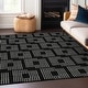 Machine Washable Indoor/ Outdoor Chantille Modern Houndstooth Rug - Bed ...