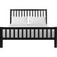 preview thumbnail 2 of 53, Hampton Wooden Platform Bed with Slatted Headboard and Footboard Black - King