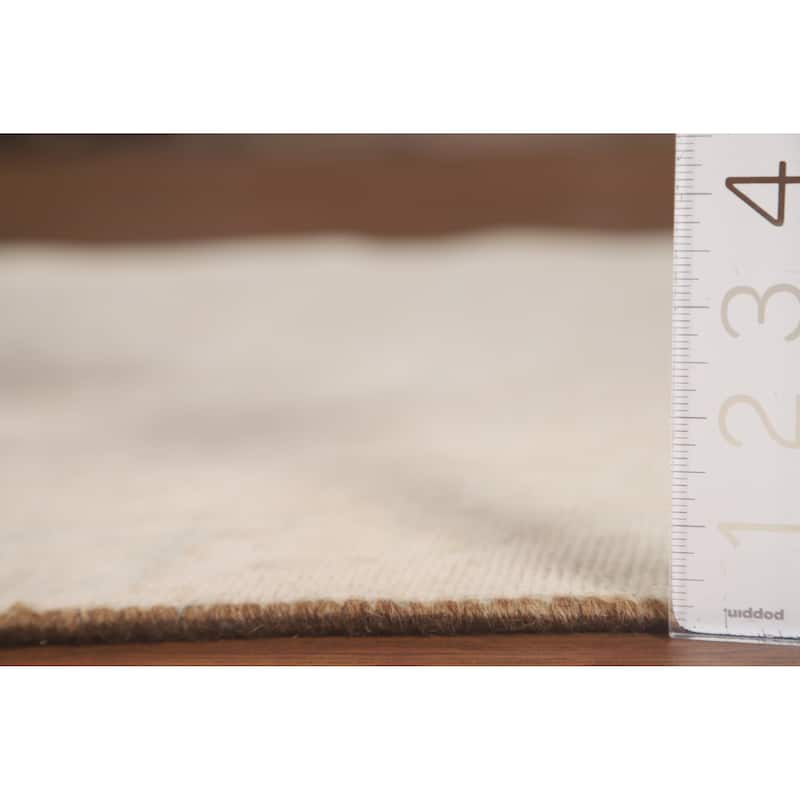 Hand Knotted Oriental 100% Wool Carpet Traditional Medallion Beige & Ivories Tabriz Area Rug - 4' 9'' X 3' 0''