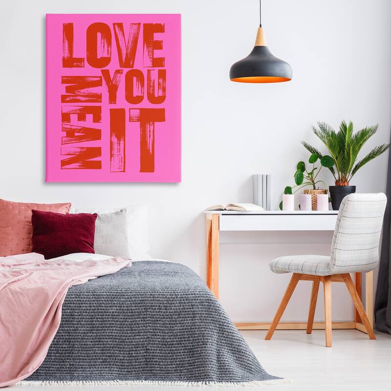 Stupell Bold Love You Mean It Canvas Wall Art Design By House of Lulu