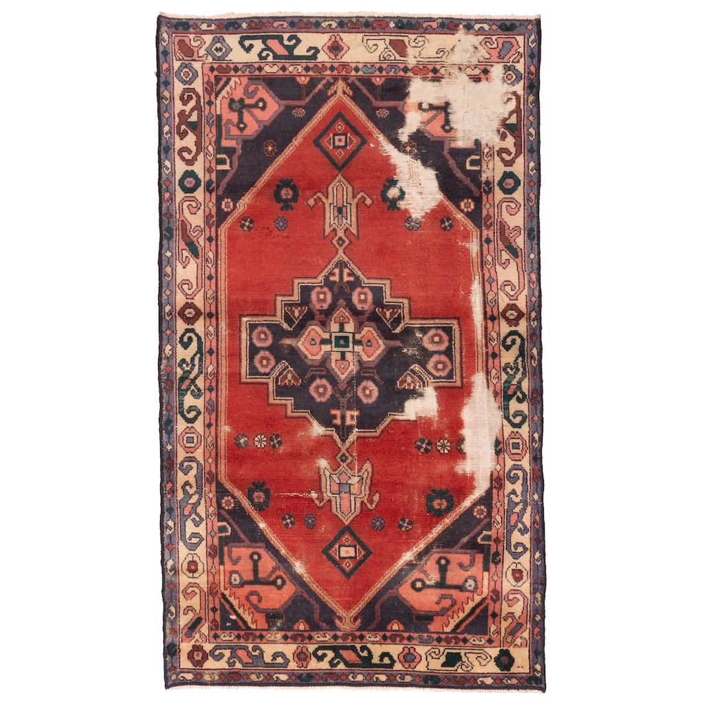 ECARPETGALLERY Hand-knotted Antalya Vintage Red Wool Rug - 3'6 x 6'1
