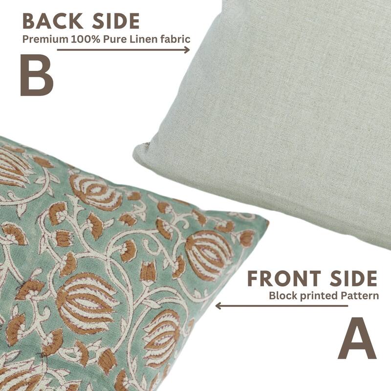 Fabdivine Brown Soft or Cozy Pure Linen Pillow Cover Living Room Decor