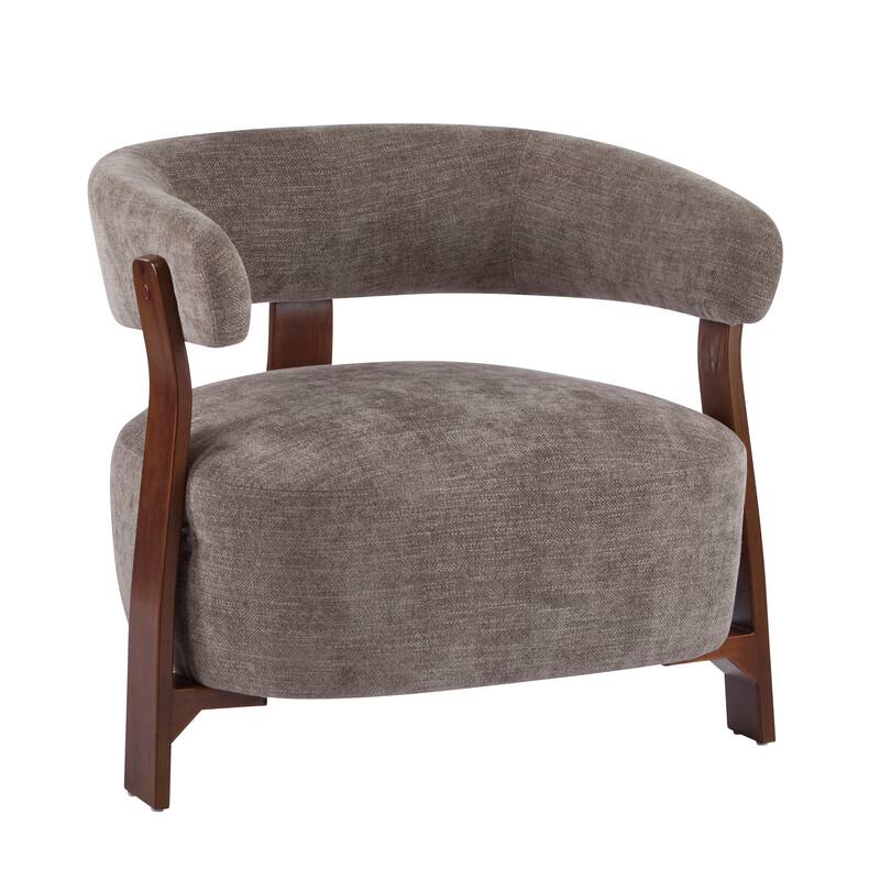 Christopher Knight Home - Accent Arm Chair Modern Upholstered Chair with Bent Wood Legs