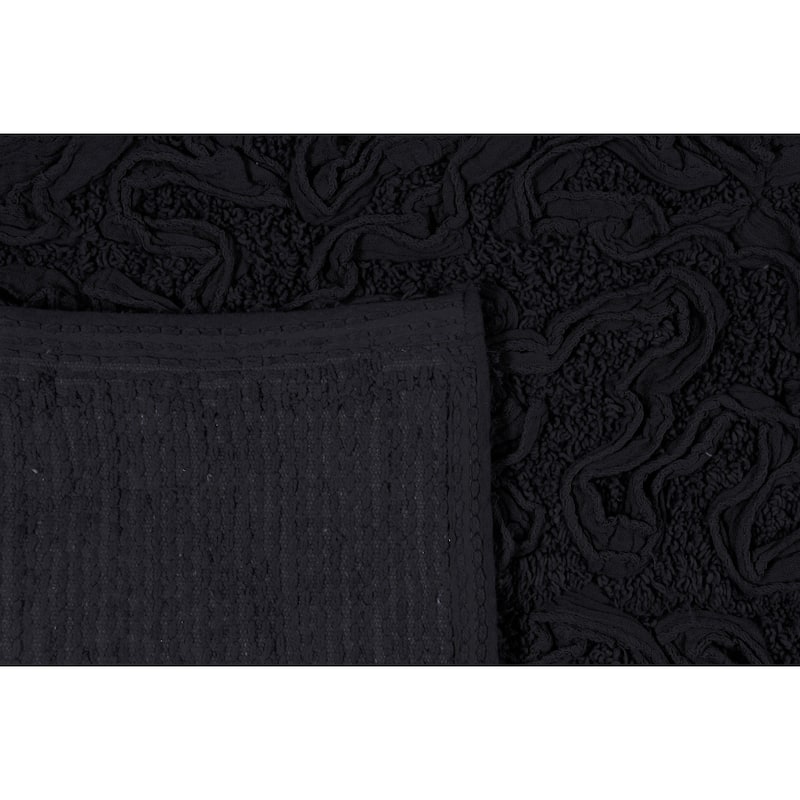 Bell Flower Bathroom Rug, Cotton Soft, Water Absorbent Bath Rug, Non Slip Shower Rug Machine Washable 24"x40" Rectangle