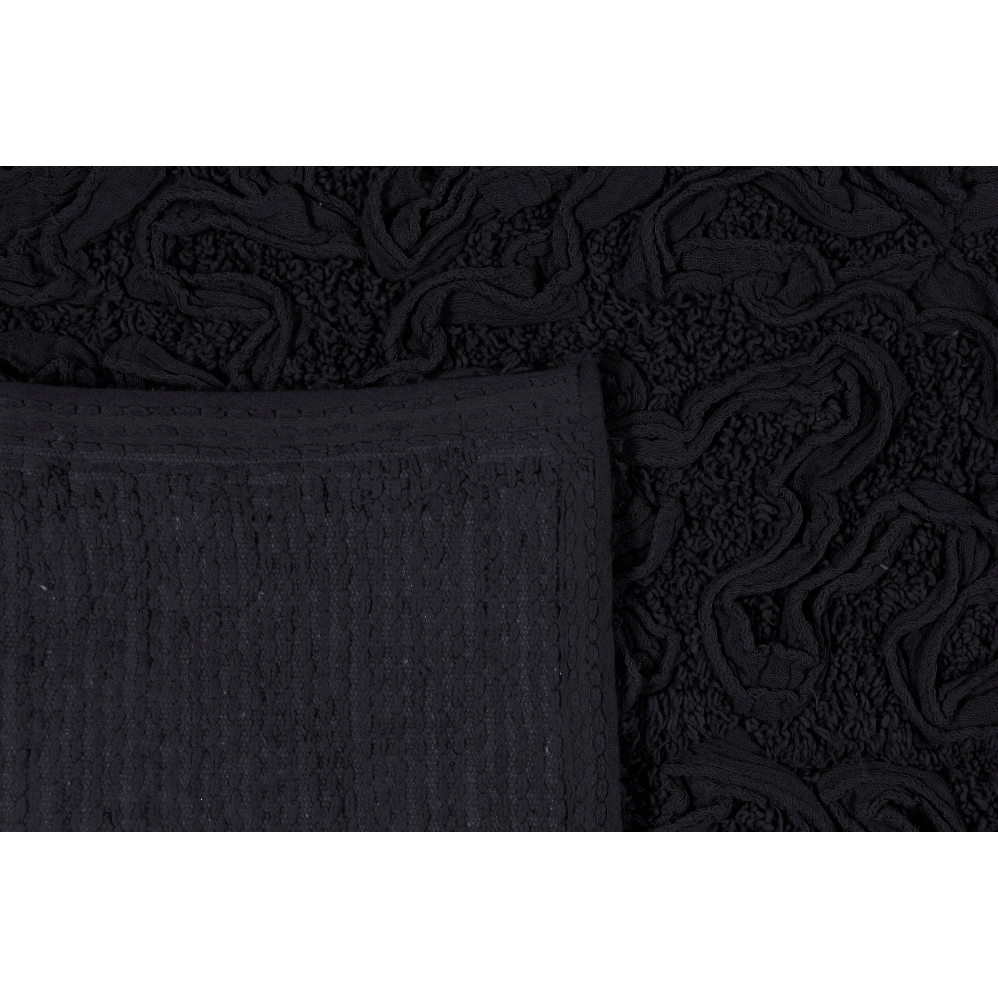 Bell Flower Collection 100% Cotton Non-Slip Bathroom Rug-image