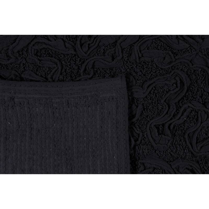 Home Weavers Bell Flower Cotton Soft, Water Absorbent Toilet Seat Lid Cover, Machine Washable 18"x18" Toilet Lid Cover