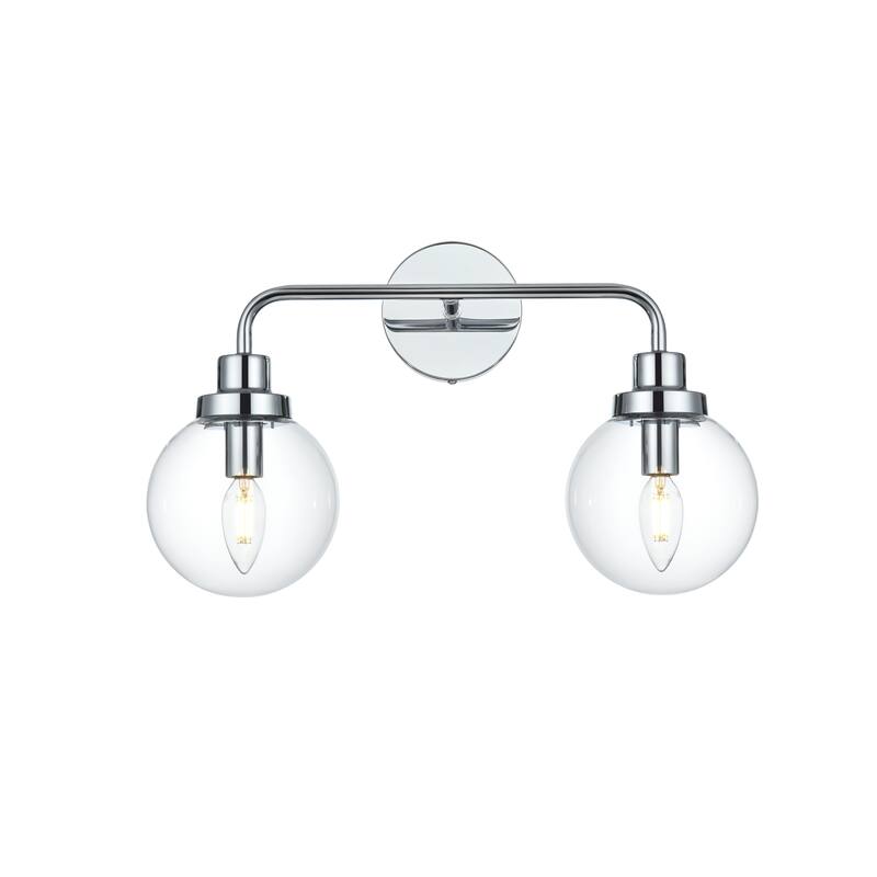 Hudson 2-light Bath Sconce with Clear Shade