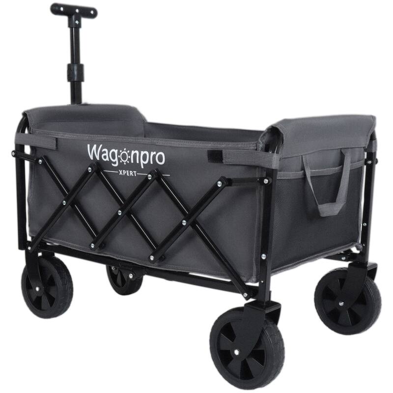 Expandable Dual-Layer Utility Wagon With 100% Extra Space-Grocery Cart For Camping,Shopping,Sports,Gardening,Fishing