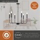preview thumbnail 5 of 9, Beldon 6 Light Black Contemporary Chandelier Candelabra - 26-in W x 23.75-in H x 26-in D