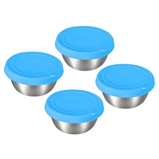 4x Salad Dressing Container 1.75oz Stainless Steel Condiment Container ...