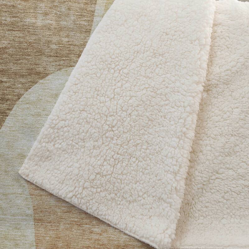 Premium Machine Washable Casual Contemporary Sherpa Throw Blanket