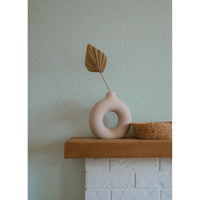 A-Street Prints Cassie Light Blue Petite Polka Wallpaper