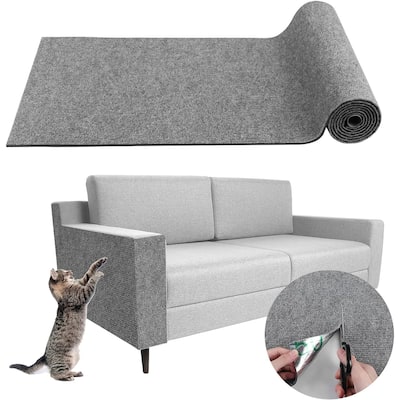 Cat Scratching Mat, Trimmable Self-Adhesive Scratcher Replacement Carpet for Cat Trees, Furniture & Walls - 15.8"Lx78.7"W