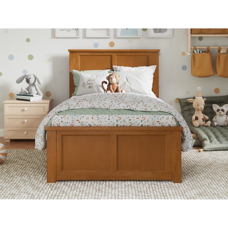 Madison Wood Low Profile Platform Bed with Matching Footboard