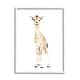 preview thumbnail 9 of 18, Stupell Baby Giraffe Watercolor Portrait Children's Nursery Safari Animal Framed Wall Art - Yellow 11 x 14 - White