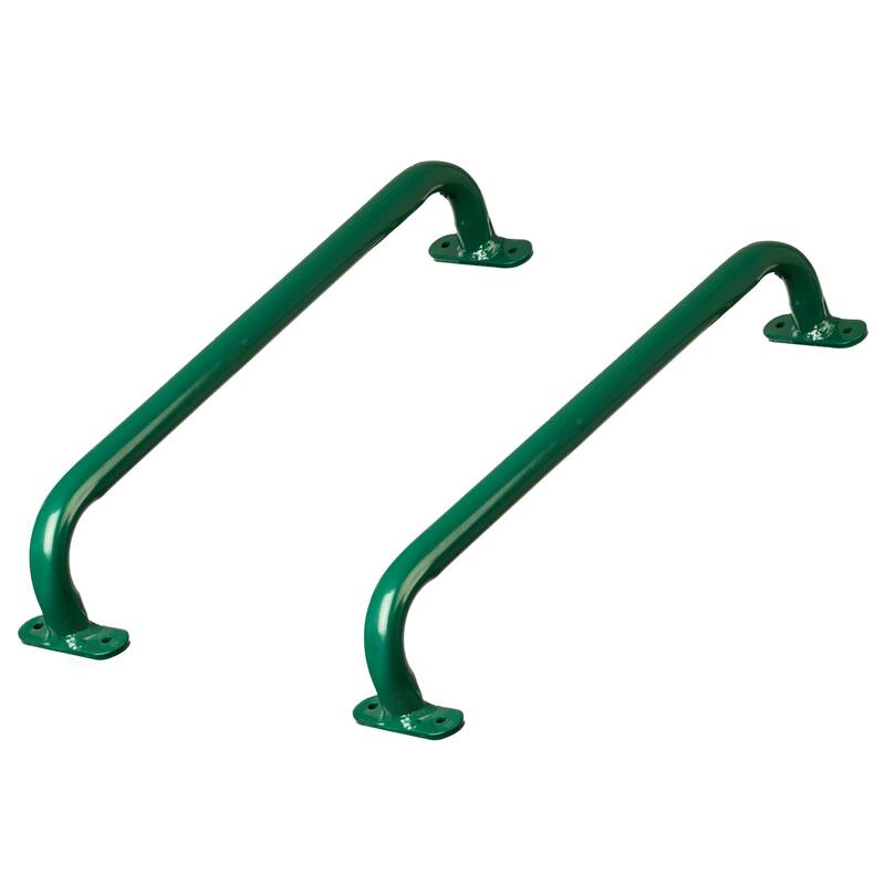 Green Metal Safety Grab Handles Set, Kids Outdoor Play House Hand Grip Bars for Jungle Gym Playground Set Accessory - Green
