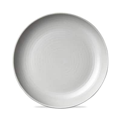 Light Gray Brooklyn Melamine Plastic Dinning Dinner Plate Dishwasher Safe Indoor/Outdoor 11x11 inch Dinner Plate
