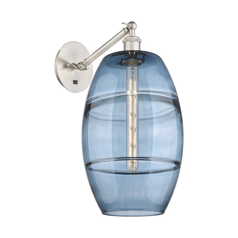 Innovations Lighting Endless Possibilities Ballston - Vaz - 1 Light 10" Adjustable Sconce - Arm Adjusts Up and Down - Blue/Brushed Satin Nickel