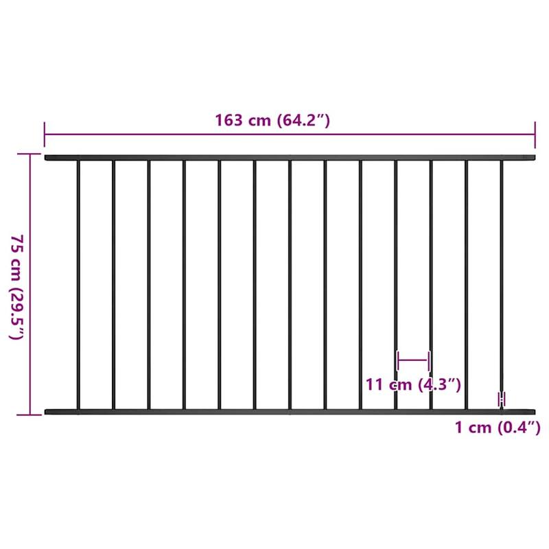 vidaXL Fence Panel Powder-coated Steel