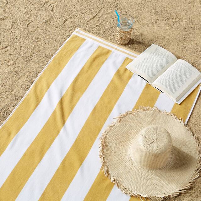 Luxurious Cotton Cabana Stripe Beach Towel
