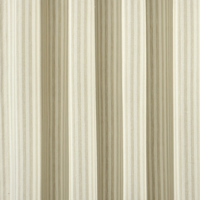 Lush Decor Farmhouse Vintage Stripe Yarn Dyed Cotton Back Tab/Rod Pocket Window Curtain Panels