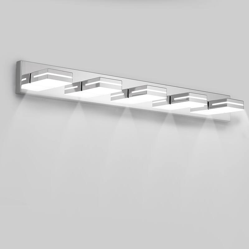 Modern LED Vanity Light, 5-Lights Wall Sconce for Bathroom and Mirror, Sleek Minimalist Design, Energy-Efficient