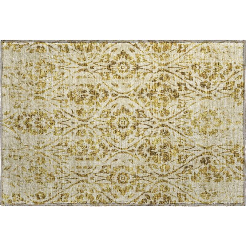 Premium Washable Super Soft Floral Damask Mayfield Rug