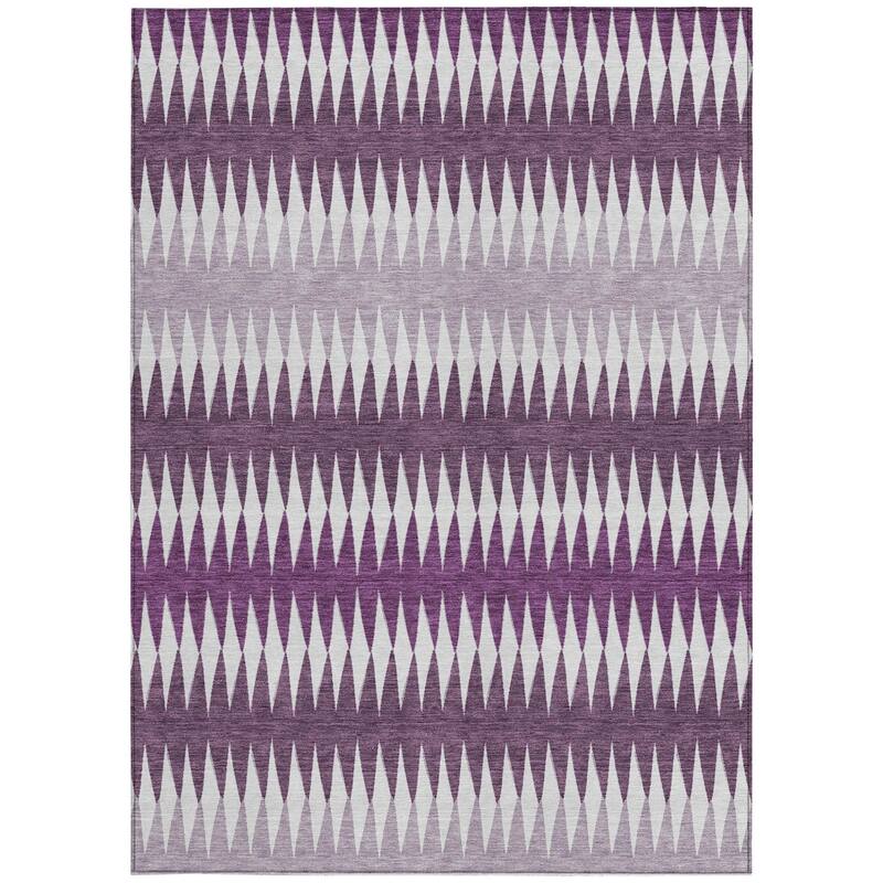 HomeRoots Striped Transitional Rectangle Outdoor Rug