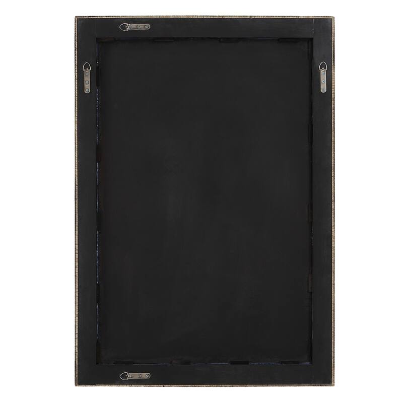 Rattan Wrapped Rectangular Beveled Wall Mirror - 40.75" - White