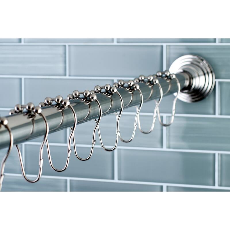 Kingston Brass Edenscape 60-Inch to 72-Inch Adjustable Shower Curtain Rod with Rings