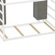 preview thumbnail 15 of 30, Floor Bed Design Wooden House Bed with Fence and Roof,Twin Size