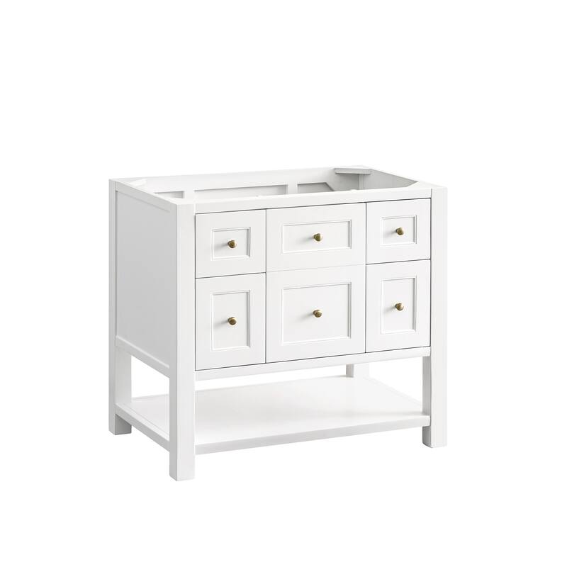 James Martin Vanities Breckenridge 36" Single Vanity, Bright White - No Top
