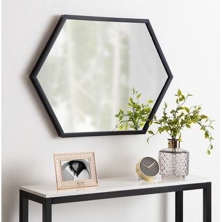Kate and Laurel Laverty Framed Hexagon Wall Mirror
