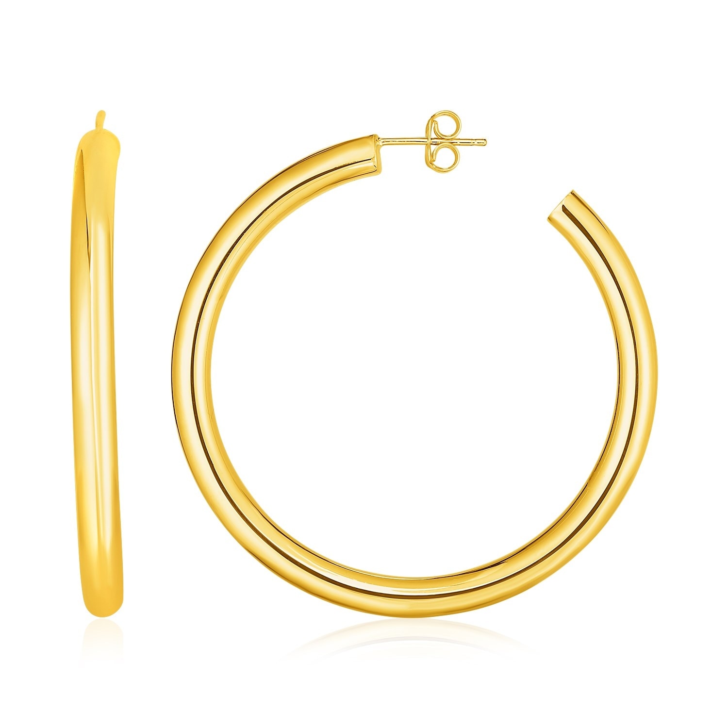 MayaMila 14k Yellow Gold Polished Hoop Earrings