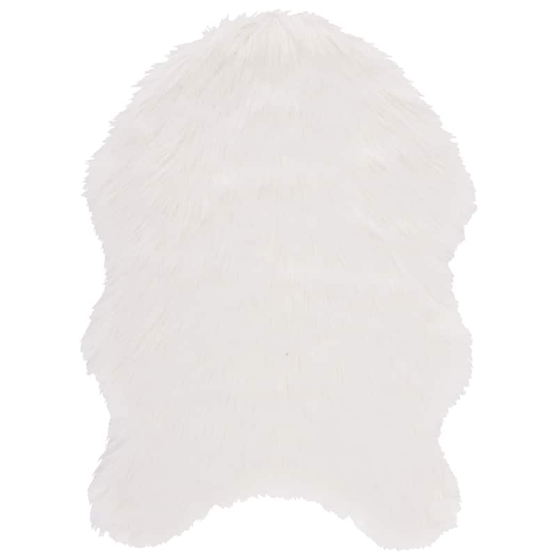 SAFAVIEH, Faux Sheep Idith Shona 2.4-inch Thick Rug - 2' x 3' - Ivory